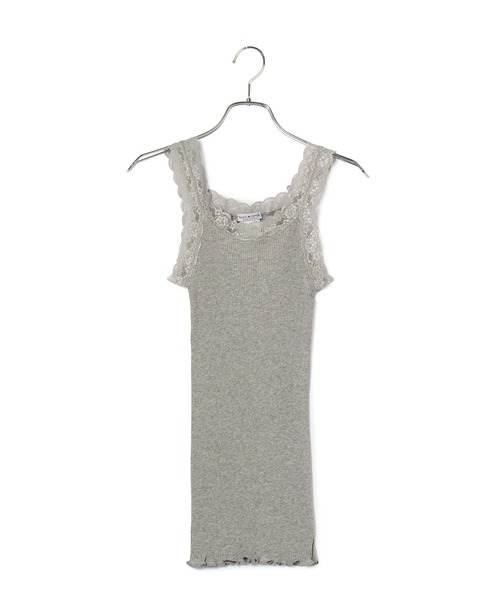 BASIC COTTON（ベーシックコットン）】レースキャミソール（タンク