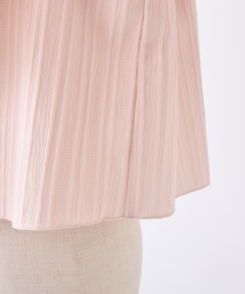 one after another NICE CLAUP(ワンアフターアナザーナイスクラップ)の「肩リボンブラウス(シャツ/ブラウス・レディース・チャコールグレー/ピンク/アイボリー/ホワイト×ブラック・FREE)」の6枚目の写真