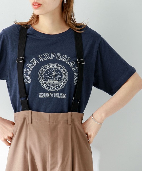URBAN RESEARCH Sonny Label（アーバンリサーチサニーレーベル）の「YACHT CLUB T-SHIRTS（Tシャツ/カットソー・レディース・オフホワイト/ネイビー/グレー系その他・FREE）」の3枚目の写真