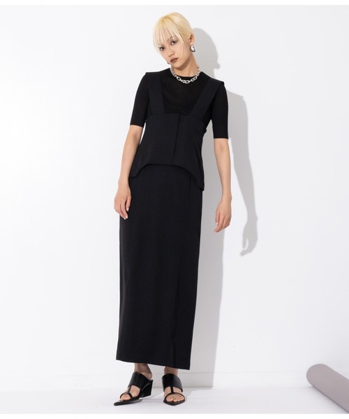 Settimissimo（セッティミッシモ）の「カーブヘムビスチェ（Tシャツ/カットソー・レディース・ブラック/ブルー・FREE）」の8枚目の写真