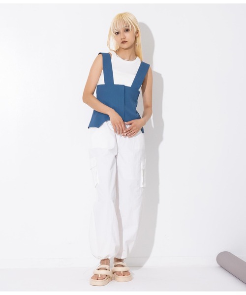 Settimissimo（セッティミッシモ）の「カーブヘムビスチェ（Tシャツ/カットソー・レディース・ブラック/ブルー・FREE）」の17枚目の写真