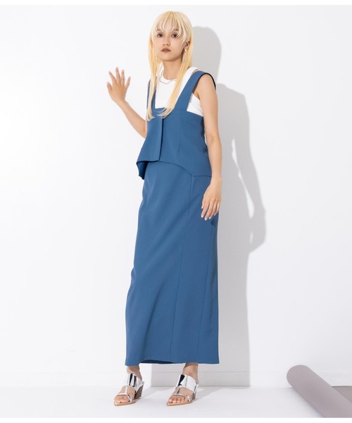 Settimissimo（セッティミッシモ）の「カーブヘムビスチェ（Tシャツ/カットソー・レディース・ブラック/ブルー・FREE）」の18枚目の写真