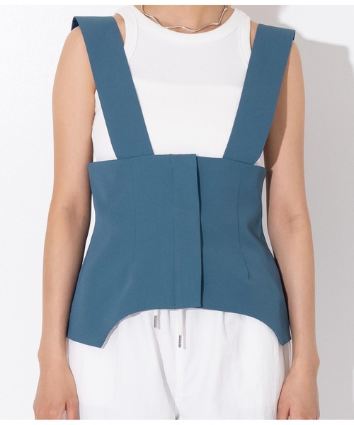 Settimissimo（セッティミッシモ）の「カーブヘムビスチェ（Tシャツ/カットソー・レディース・ブラック/ブルー・FREE）」の21枚目の写真