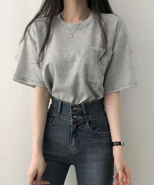 VIVID LADY(ビビッドレディー)の「トップス レディース 半袖(Tシャツ/カットソー・レディース・パープル/ブラック/ピンク/グレー/グリーン/アイボリー/グリーン系その他・FREE)」の4枚目の写真