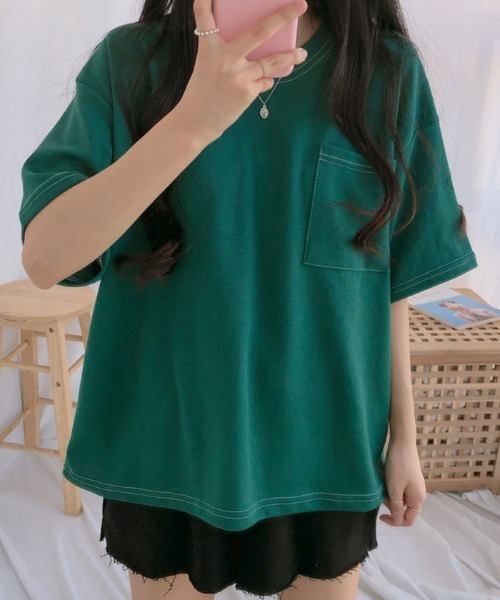 VIVID LADY(ビビッドレディー)の「トップス レディース 半袖(Tシャツ/カットソー・レディース・パープル/ブラック/ピンク/グレー/グリーン/アイボリー/グリーン系その他・FREE)」の5枚目の写真
