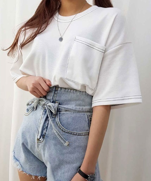 VIVID LADY(ビビッドレディー)の「トップス レディース 半袖(Tシャツ/カットソー・レディース・パープル/ブラック/ピンク/グレー/グリーン/アイボリー/グリーン系その他・FREE)」の8枚目の写真