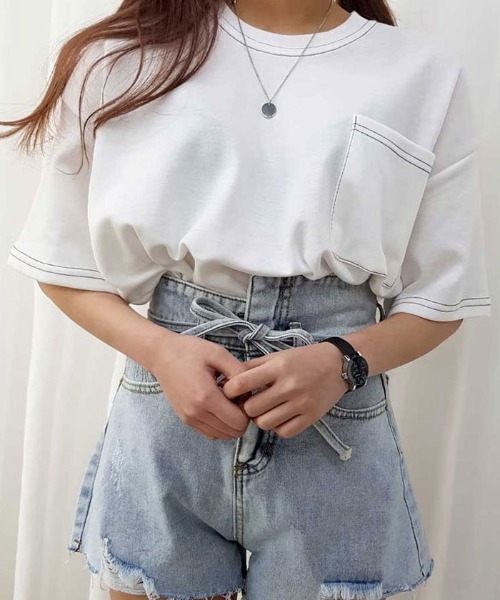 VIVID LADY(ビビッドレディー)の「トップス レディース 半袖(Tシャツ/カットソー・レディース・パープル/ブラック/ピンク/グレー/グリーン/アイボリー/グリーン系その他・FREE)」の9枚目の写真