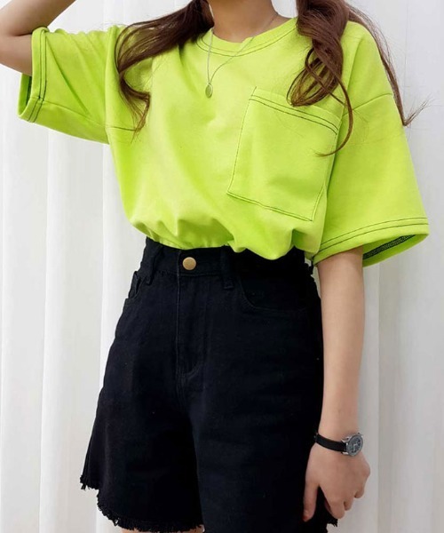 VIVID LADY(ビビッドレディー)の「トップス レディース 半袖(Tシャツ/カットソー・レディース・パープル/ブラック/ピンク/グレー/グリーン/アイボリー/グリーン系その他・FREE)」の11枚目の写真