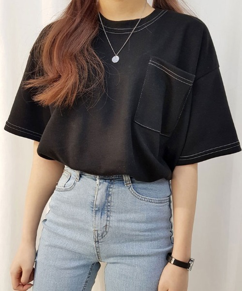 VIVID LADY(ビビッドレディー)の「トップス レディース 半袖(Tシャツ/カットソー・レディース・パープル/ブラック/ピンク/グレー/グリーン/アイボリー/グリーン系その他・FREE)」の13枚目の写真