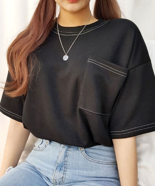 VIVID LADY(ビビッドレディー)の「トップス レディース 半袖(Tシャツ/カットソー・レディース・パープル/ブラック/ピンク/グレー/グリーン/アイボリー/グリーン系その他・FREE)」の14枚目の写真