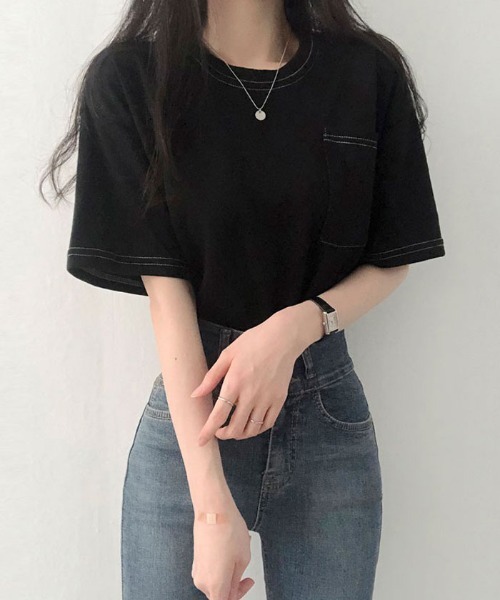 VIVID LADY(ビビッドレディー)の「トップス レディース 半袖(Tシャツ/カットソー・レディース・パープル/ブラック/ピンク/グレー/グリーン/アイボリー/グリーン系その他・FREE)」の17枚目の写真