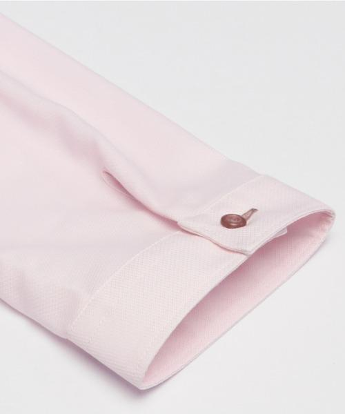 TOKYO SHIRTS(トウキョウシャツ)の「形態安定ノーアイロン レギュラーカラー 7分袖ビジネスワイシャツ(ビジネスシャツ・レディース・ピンク・LL/M/L/XL)」の4枚目の写真