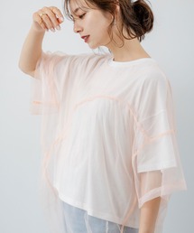 rectangle（レクタングル）の「チュールレイヤードTシャツ（Tシャツ/カットソー）」
