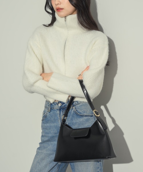 NEUNA（ヌナ）の「ベルテッドスクエアバッグ（ハンドバッグ・レディース・ブラック/アイボリー/ブラウン・FREE）」の20枚目の写真