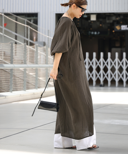 Kei ワランス別注 COTTON GAUZE DRESS セール】【WALANCE/ワランス】別注 COTTON GAUZE DRESS