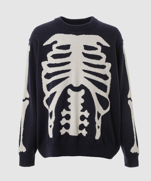 TAKAHIROMIYASHITATheSoloIst.（タカヒロミヤシタザソロイスト）の「crew neck sweater（ニット/セーター・メンズ・ブルー系その他/ブラック×ホワイト/ブラック×ブラック/ネイビー系/オリーブ系/ホワイト×レッド・44/46）」の6枚目の写真