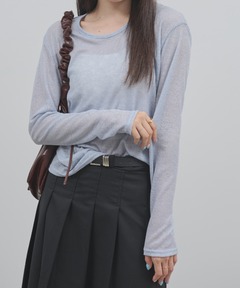 Bird Print Sheer Top/バードプリントシアートップ【MAISON