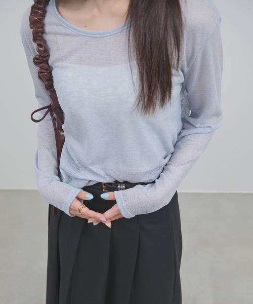 paravion（パラビオン）の「シアースラブロンT（Tシャツ/カットソー・レディース・ブルー/ミント/ホワイト・FREE）」の12枚目の写真