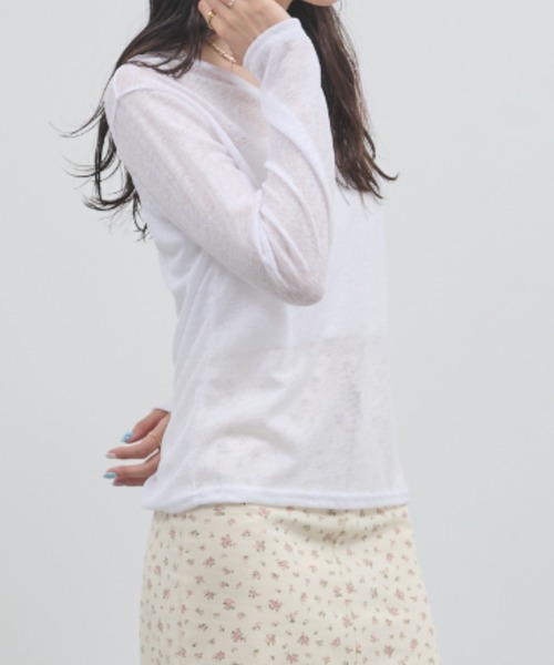 paravion（パラビオン）の「シアースラブロンT（Tシャツ/カットソー・レディース・ブルー/ミント/ホワイト・FREE）」の4枚目の写真