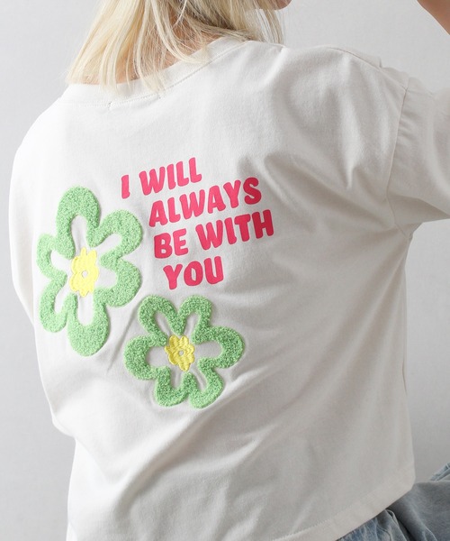 SpRay(スプレイ)の「サガラFLOWER クロップドTシャツ(Tシャツ/カットソー・レディース・ネイビー/オートミール/アイボリー/オフホワイト/チャコールグレー・FREE)」の15枚目の写真