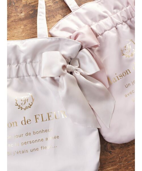 Maison de FLEUR(メゾンドフルール)の「ダブルリボンギャザートートバッグ(トートバッグ・レディース・ブラック/ピンク/ネイビー/ピンク系その他3・FREE)」の12枚目の写真