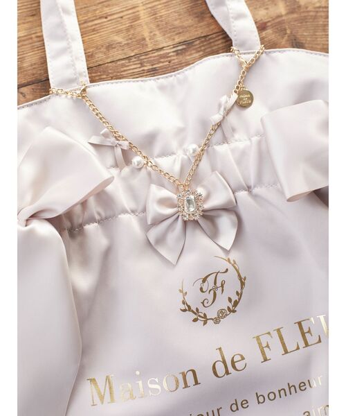 Maison de FLEUR(メゾンドフルール)の「ダブルリボンギャザートートバッグ(トートバッグ・レディース・ブラック/ピンク/ネイビー/ピンク系その他3・FREE)」の19枚目の写真