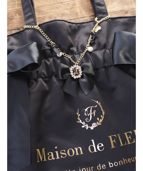 Maison de FLEUR(メゾンドフルール)の「ダブルリボンギャザートートバッグ(トートバッグ・レディース・ブラック/ピンク/ネイビー/ピンク系その他3・FREE)」の20枚目の写真