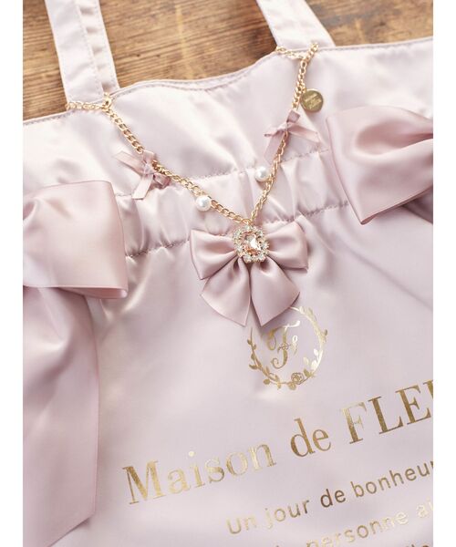 Maison de FLEUR(メゾンドフルール)の「ダブルリボンギャザートートバッグ(トートバッグ・レディース・ブラック/ピンク/ネイビー/ピンク系その他3・FREE)」の21枚目の写真