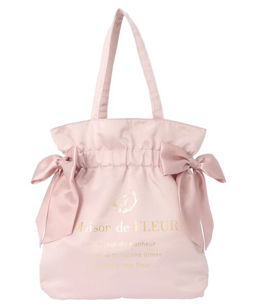 Maison de FLEUR(メゾンドフルール)の「ダブルリボンギャザートートバッグ(トートバッグ・レディース・ブラック/ピンク/ネイビー/ピンク系その他3・FREE)」の16枚目の写真