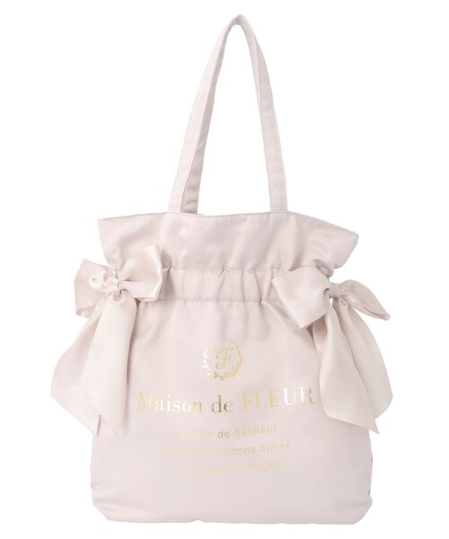 Maison de FLEUR(メゾンドフルール)の「ダブルリボンギャザートートバッグ(トートバッグ・レディース・ブラック/ピンク/ネイビー/ピンク系その他3・FREE)」の18枚目の写真