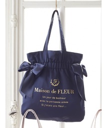 Maison de FLEUR | ダブルリボンギャザートートバッグ(トートバッグ)