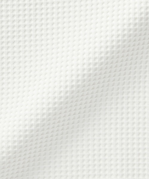 無印良品（ムジルシリョウヒン）の「〔MUJI WALKER〕紳士　ＵＶカット乾きやすいワッフル長袖Ｔシャツ（Tシャツ/カットソー・メンズ・オフホワイト/ブラック・XL/L/M/S）」の10枚目の写真
