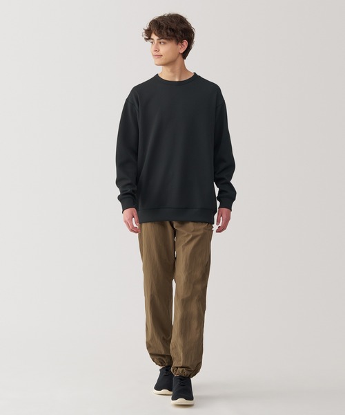 無印良品（ムジルシリョウヒン）の「〔MUJI WALKER〕紳士　ＵＶカット乾きやすいワッフル長袖Ｔシャツ（Tシャツ/カットソー・メンズ・オフホワイト/ブラック・XL/L/M/S）」の12枚目の写真