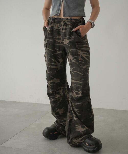 dispark（ディスパーク）の「DISPARK/カモフラワイドカーゴパンツ（カーゴパンツ・レディース・カーキ・FREE）」の13枚目の写真