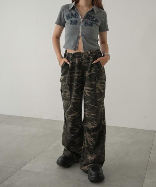 dispark（ディスパーク）の「DISPARK/カモフラワイドカーゴパンツ（カーゴパンツ・レディース・カーキ・FREE）」の14枚目の写真