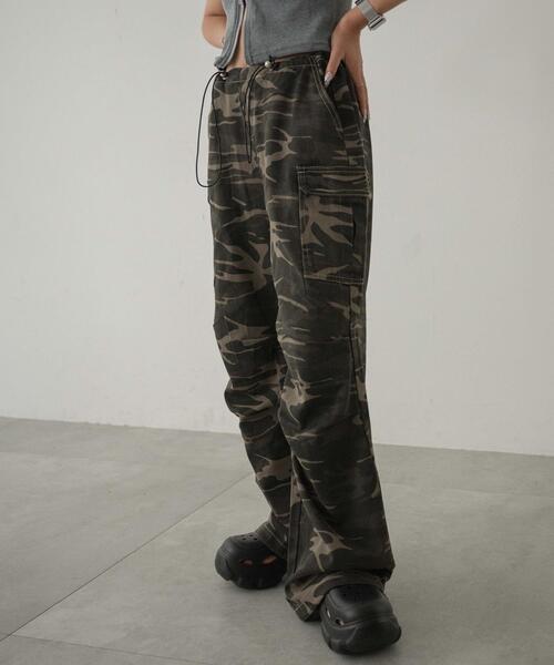 dispark（ディスパーク）の「DISPARK/カモフラワイドカーゴパンツ（カーゴパンツ・レディース・カーキ・FREE）」の11枚目の写真