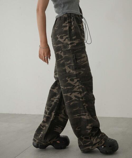 dispark（ディスパーク）の「DISPARK/カモフラワイドカーゴパンツ（カーゴパンツ・レディース・カーキ・FREE）」の22枚目の写真