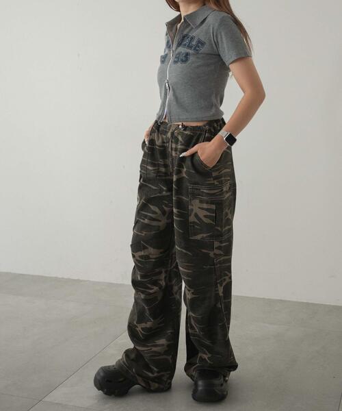 dispark（ディスパーク）の「DISPARK/カモフラワイドカーゴパンツ（カーゴパンツ・レディース・カーキ・FREE）」の16枚目の写真