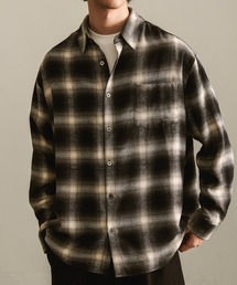 Revo. | Revo. オンブレチェック ルーズフィット ライトネルシャツ(シャツ/ブラウス)