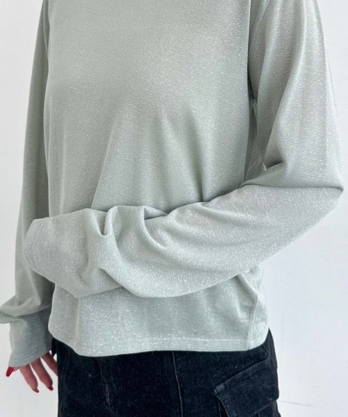 archives(アルシーヴ)の「ラメシアーTOPS(Tシャツ/カットソー・レディース・ミント/グレー/ブラック・MEDIUM)」の13枚目の写真