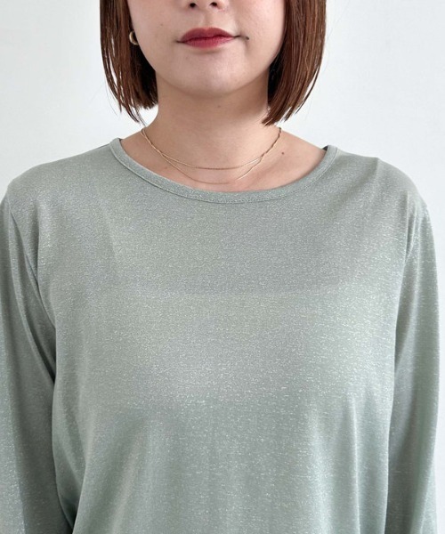 archives(アルシーヴ)の「ラメシアーTOPS(Tシャツ/カットソー・レディース・ミント/グレー/ブラック・MEDIUM)」の14枚目の写真