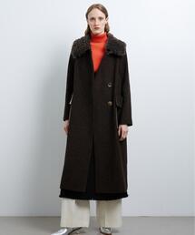 LANVIN en Bleuリバーシブルコート LANVIN en Bleu（ランバンオンブルー）の「ショートビーバー