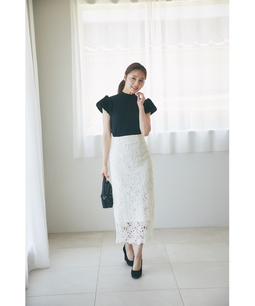 tocco closet(トッコ クローゼット)の「ファースリーブ切り替えニットプルオーバー(ニット/セーター・レディース・ピンク/アイボリー/ブラック・M)」の4枚目の写真