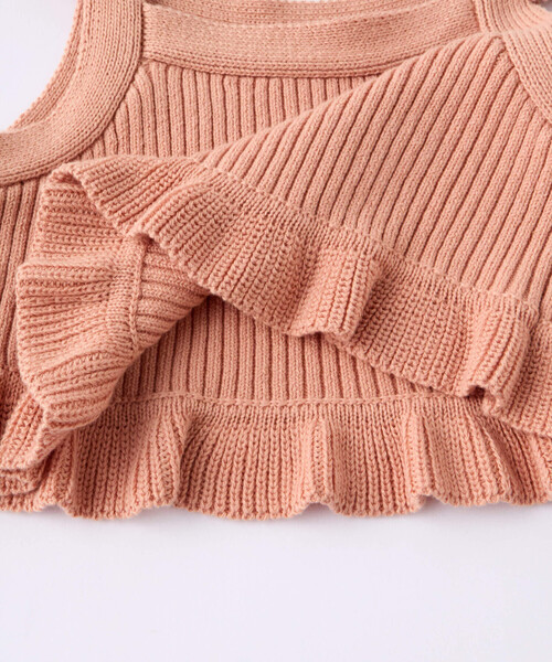 Noeil aime BeBe(ノイユエイムベベ)の「ヘアバンド付ニットベスト(90~130cm)(ベスト・キッズ・イエロー/ピンク・90cm/100cm/110cm/120cm/130cm)」の11枚目の写真