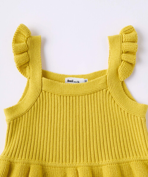Noeil aime BeBe(ノイユエイムベベ)の「ヘアバンド付ニットベスト(90~130cm)(ベスト・キッズ・イエロー/ピンク・90cm/100cm/110cm/120cm/130cm)」の15枚目の写真