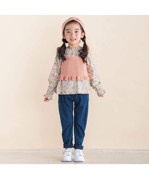 Noeil aime BeBe(ノイユエイムベベ)の「ヘアバンド付ニットベスト(90~130cm)(ベスト・キッズ・イエロー/ピンク・90cm/100cm/110cm/120cm/130cm)」の19枚目の写真