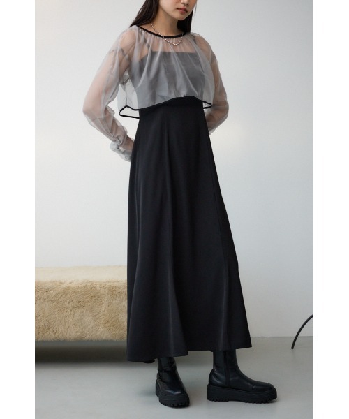 AZUL by moussy（アズールバイマウジー）の「チュールセットドレス（ワンピース・レディース・ホワイト/グレー・FREE）」の2枚目の写真