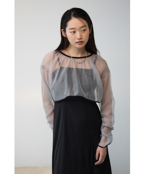 AZUL by moussy（アズールバイマウジー）の「チュールセットドレス（ワンピース・レディース・ホワイト/グレー・FREE）」の17枚目の写真
