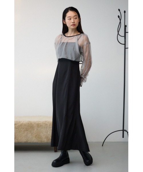 AZUL by moussy（アズールバイマウジー）の「チュールセットドレス（ワンピース・レディース・ホワイト/グレー・FREE）」の18枚目の写真