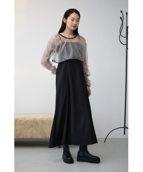 AZUL by moussy（アズールバイマウジー）の「チュールセットドレス（ワンピース・レディース・ホワイト/グレー・FREE）」の19枚目の写真